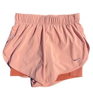 Nike athletic running shorts eclipse flex 5” elastic waist orange women’s small